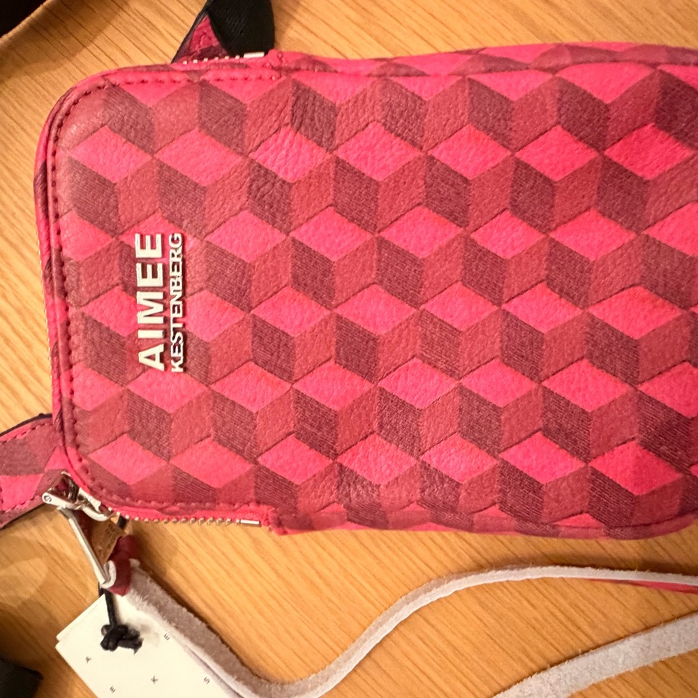 Aimee Kestenberg Red Geometric Crossbody Bag NWT